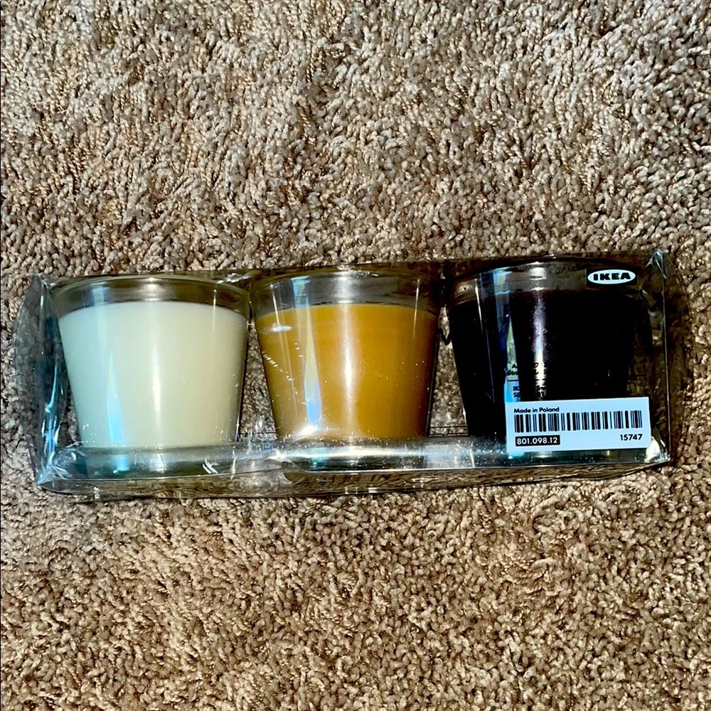 New IKEA 3 pack one wick candles